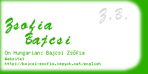 zsofia bajcsi business card